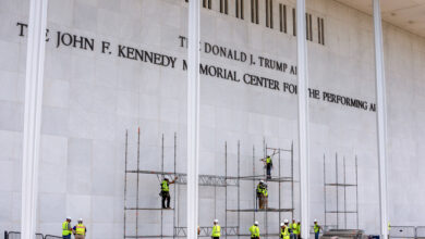 Trump name still must come down from Kennedy Center, judge says