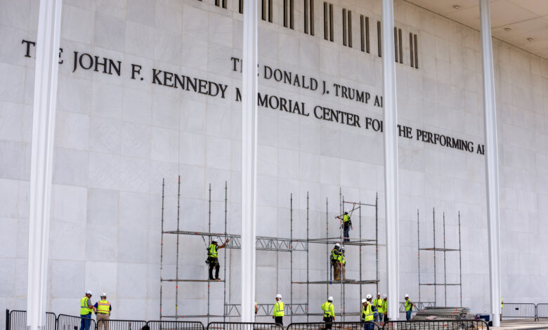 Trump name still must come down from Kennedy Center, judge says