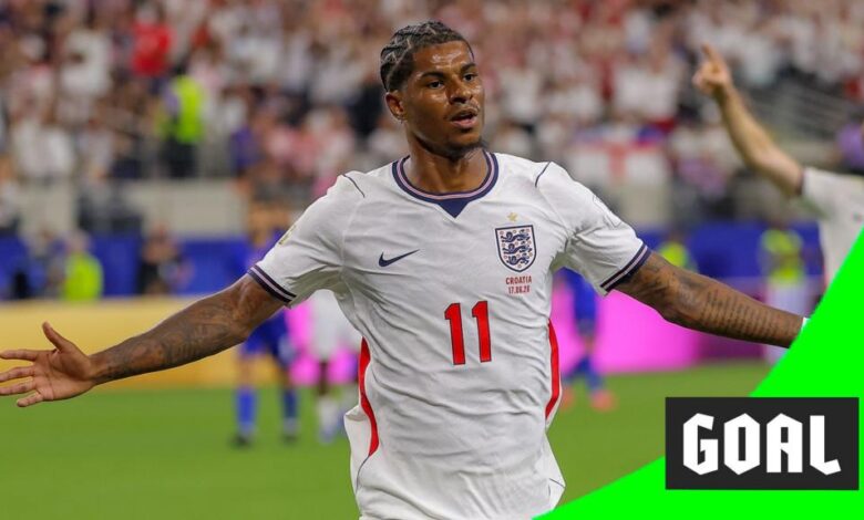 Substitute Rashford guides home England's fourth against Croatia