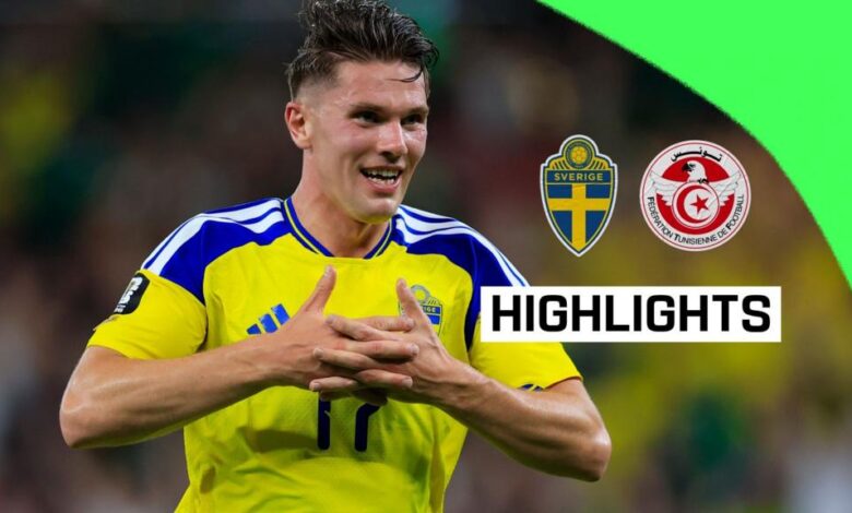 Gyokeres & Isak score as Sweden put five past Tunisia