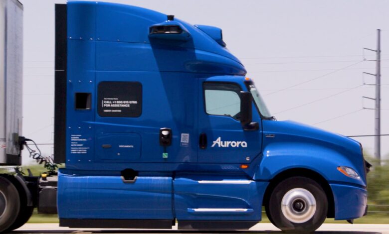 Autonomous trucking company Aurora looks to accelerate toward profitability