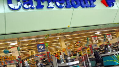 French supermarket giant's shares plunge 14% after warning ‘unprecedented’ unrest will hit business