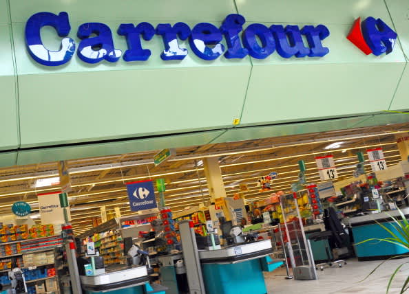 French supermarket giant's shares plunge 14% after warning ‘unprecedented’ unrest will hit business