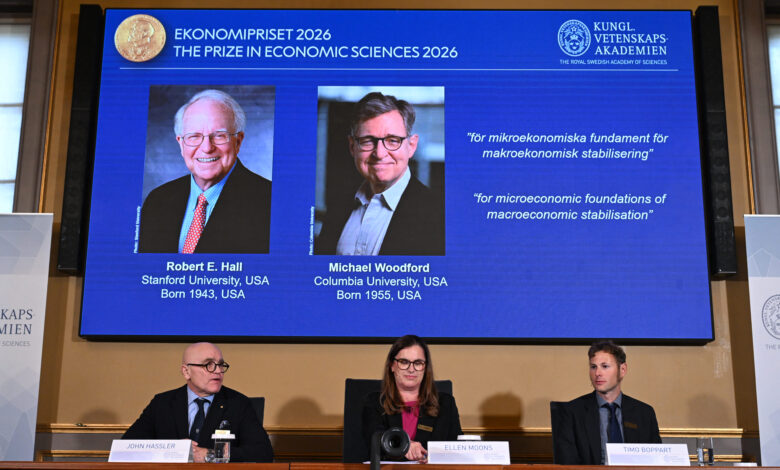 Nobel prize in economics awarded to Robert E. Hall and Michael Woodford