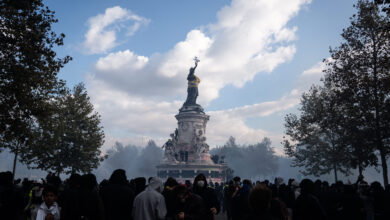 French unrest compounds debt crisis fears. Paris-listed stocks, bonds and the euro fall