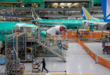 Boeing stock sinks 9% as company says it won't significantly ramp up 737 Max production until late 2027