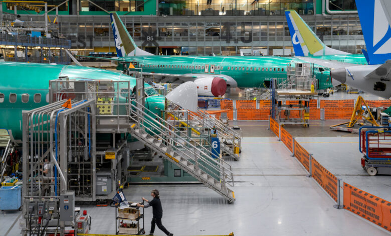 Boeing stock sinks 9% as company says it won't significantly ramp up 737 Max production until late 2027